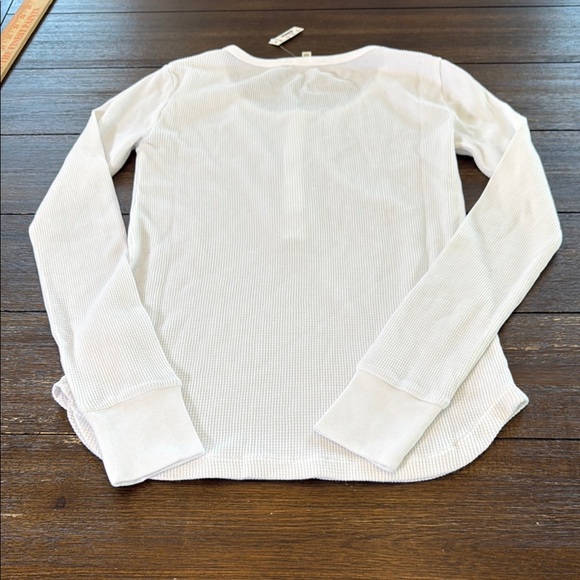 Madewell Waffle-Knit Scoopneck Henley Tee Size XS - Picture 11 of 11